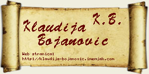 Klaudija Bojanović vizit kartica